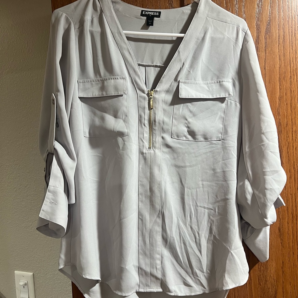Express long sleeve front zip